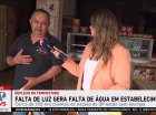 Antônio Dutra, proprietário de padaria afetada pela falta de luz, fala com a reportagem da Jovem Pan News