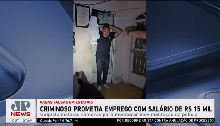 Homem é preso por vender falsas vagas de emprego com salários de até R$ 15 mil