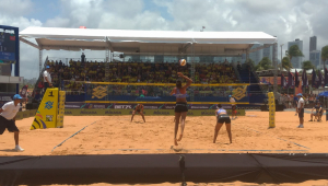 Ana Patrícia e Duda durante a etapa de João Pessoa do Circuito Brasileiro de Vôlei de Praia