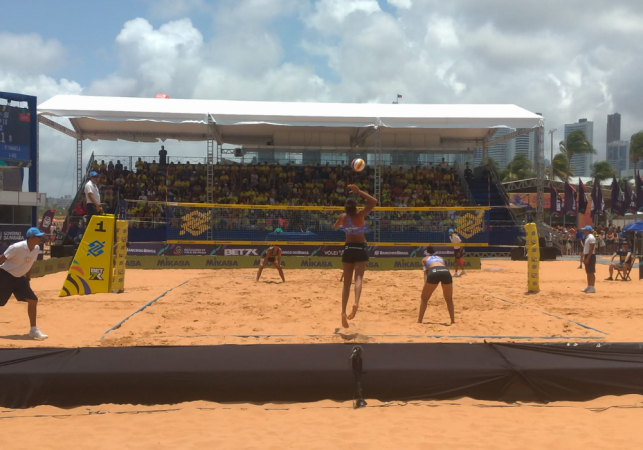 Ana Patrícia e Duda durante a etapa de João Pessoa do Circuito Brasileiro de Vôlei de Praia