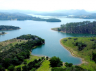 Vista da represa de Nazar&eacute; Paulista, no interior de S&atilde;o Paulo, nesta ter&ccedil;a-feira