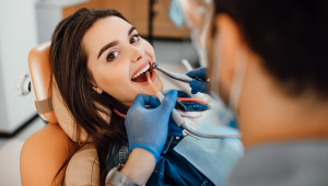 Paciente no dentista saude bucal