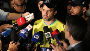 O candidato derrotado à Prefeitura de São Paulo, Pablo Marçal (PRTB), durante pronunciamento após apuração do primeiro turno das eleições municipais