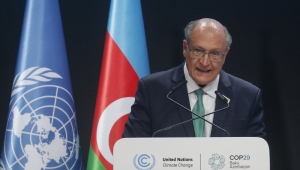 O Vice-Presidente do Brasil, Geraldo Alckmin, discursa na Conferência das Nações Unidas sobre Mudança Climática