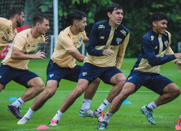 Treino do São Paulo no CCT da Barra Funda