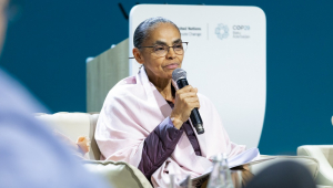 Marina Silva discursa durante a COP29 em Baku, no Azerbaijão