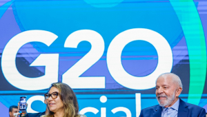 Presidente da República, Luiz Inácio Lula da Silva, durante a Sessão de encerramento do G20 Social