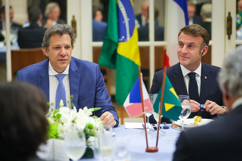 Jantar de Fernando Haddad com Presidente da França, Emmanuel Macron na Casa Firjan