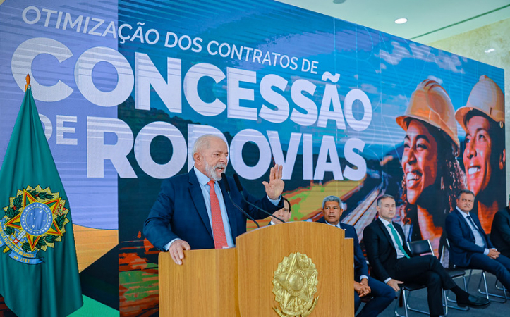 Lula no evento concessão de rodovias