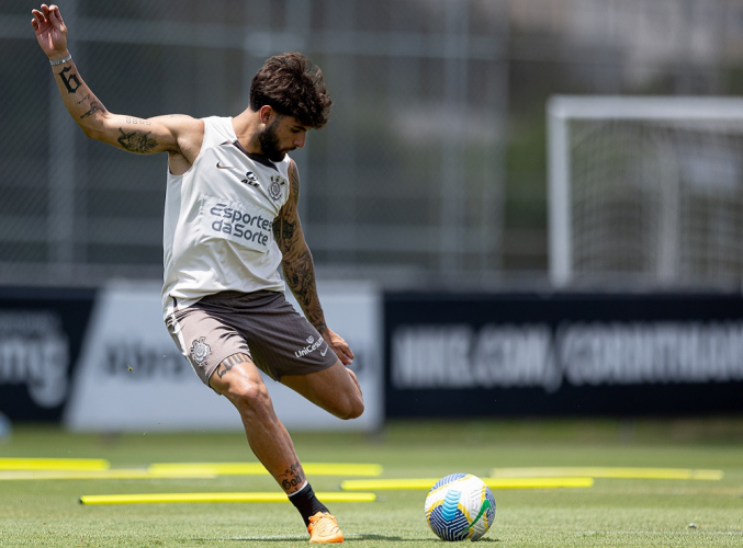 Yuri Alberto treina e deve ser reforço do Corinthians contra o Criciúma