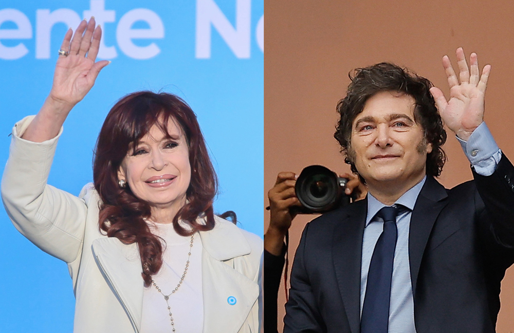 Cristina Kirchner e Javier Milei