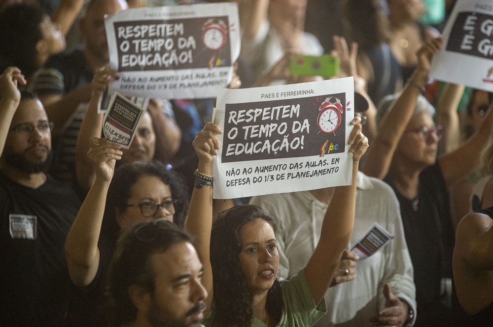 ESCOLA-RIO DE JANEIRO-PROTESTO-MANIFESTAÇÃO