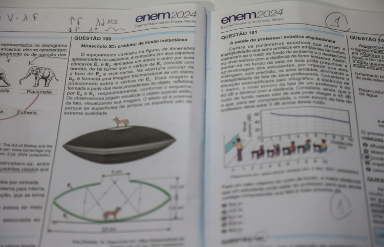 Enem 2024: Inep divulga gabaritos oficiais da prova e cancela questão de física