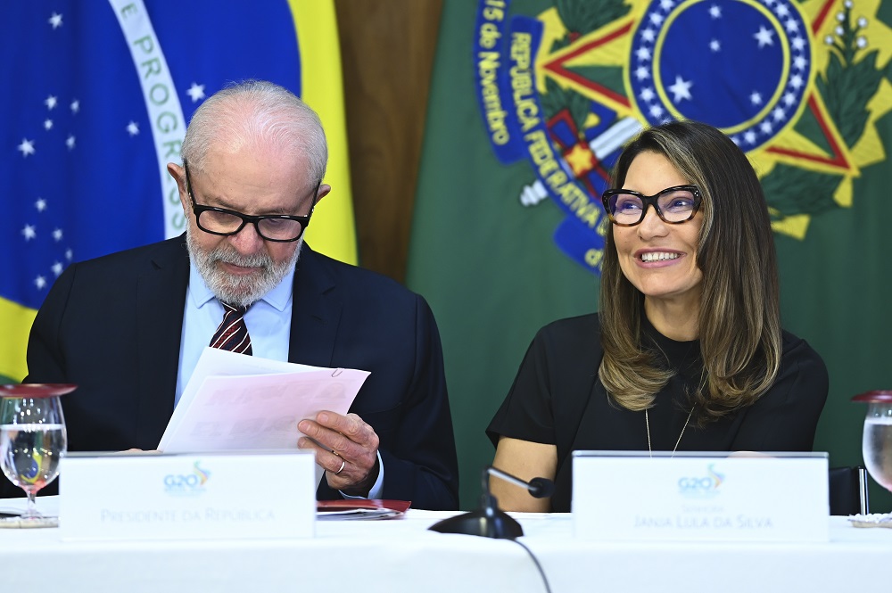 Lula e Janja participam no Palácio do Planalto de reunião com as Lideranças dos Grupos de Engajamento do G20