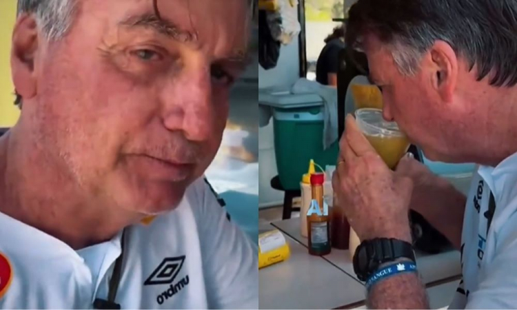 Bolsonaro posta vídeo rindo e tomando caldo de cana após divulgação de relatório da PF sobre golpe