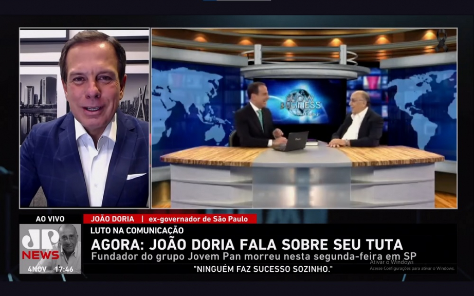 João Dória compartilha memórias de longa relação com Seu Tuta e destaca franqueza e objetividade nos negócios