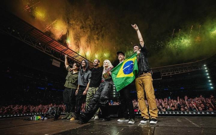 O Linkin Park agitou o Allianz Parque nesta sexta-feira (15)