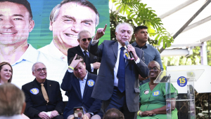 O ex-presidente da República, Michel Temer, participa de evento de campanha do atual prefeito e candidato à reeleição à Prefeitura de São Paulo, Ricardo Nunes