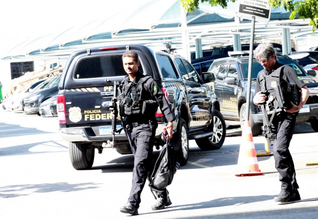 Movimentação da sede da Superintendência da Polícia Federal, no centro da cidade do Rio de Janeiro