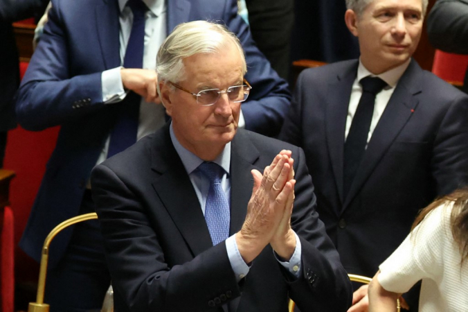 O primeiro-ministro francês Michel Barnier