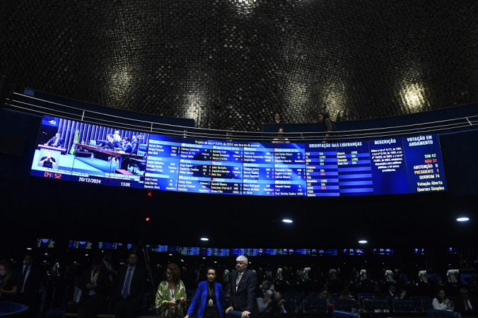 Plenário do Senado Federal durante sessão deliberativa extraordinária