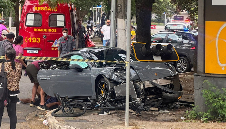 Ciclista de 23 anos é atropelado em Pinheiros, zona oeste de São Paulo, por Porsche sem placa