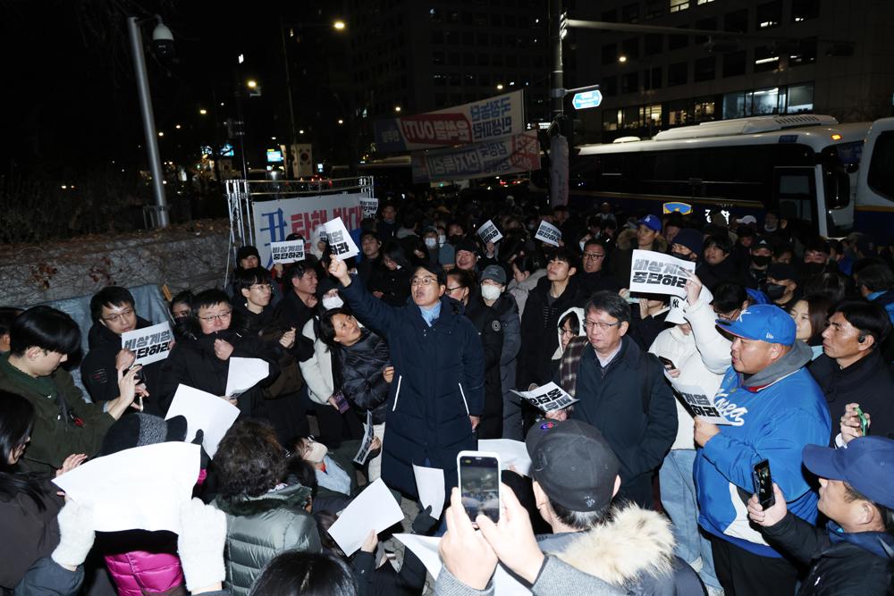 protesto coreia do sul