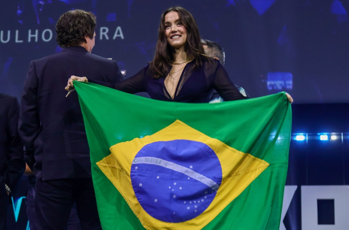 Ana De Armas durante painel do filme 'Bailarina' no Palco Thunder da CCXP24