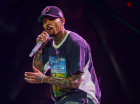 O cantor e rapper norte-americano Chris Brown se apresenta no Allianz Parque