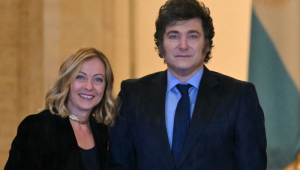 Giorgia Meloni e Javier Milei.