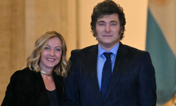 Giorgia Meloni e Javier Milei.