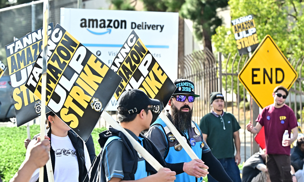 Protestos dos entregadores da Amazon