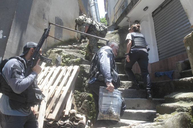 Operação policial na Rocinha, nesta terça-feira