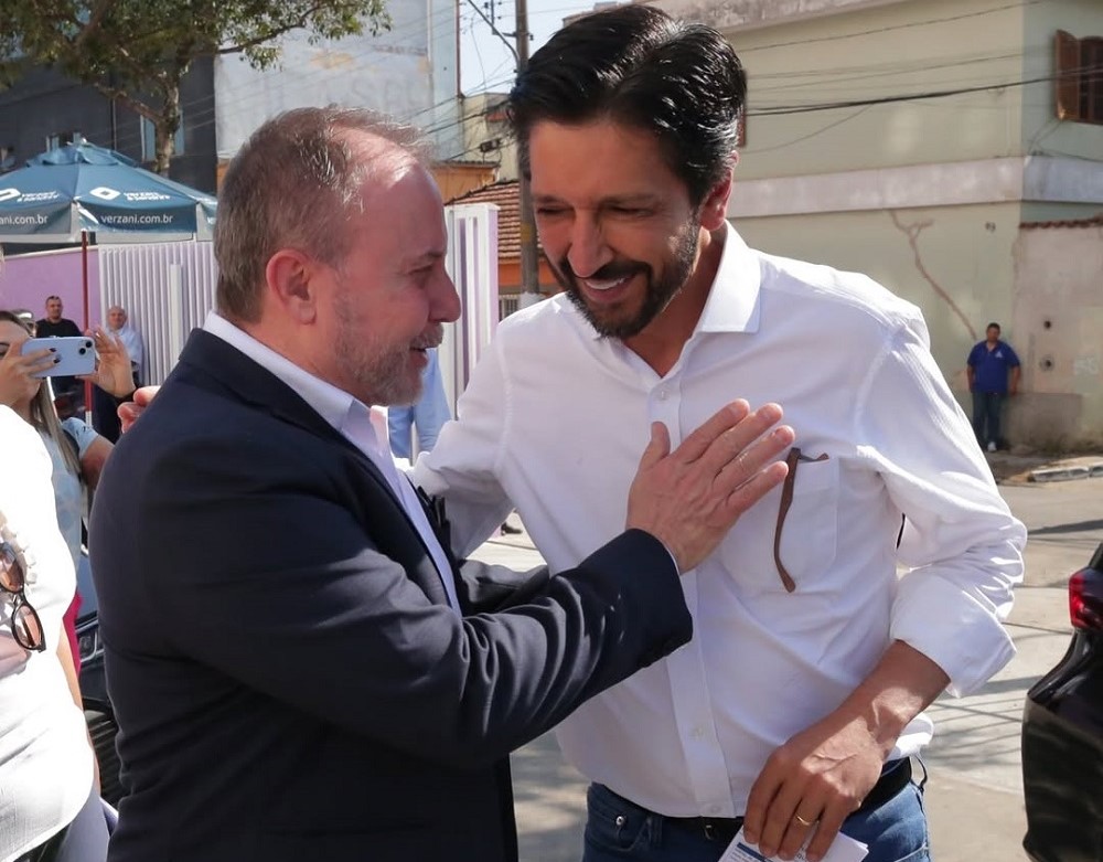 Ricardo Nunes com o secretário municipal da Saúde, Luiz Carlos Zamarco