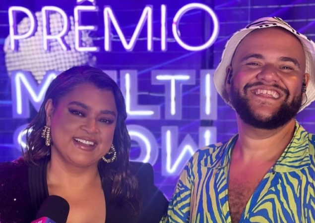 Gominho e Preta Gil durante Prêmio Multishow