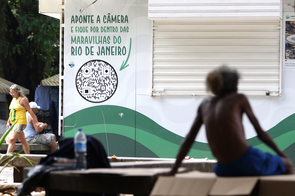 População em situação de rua no Largo do Machado, zona sul da cidade.