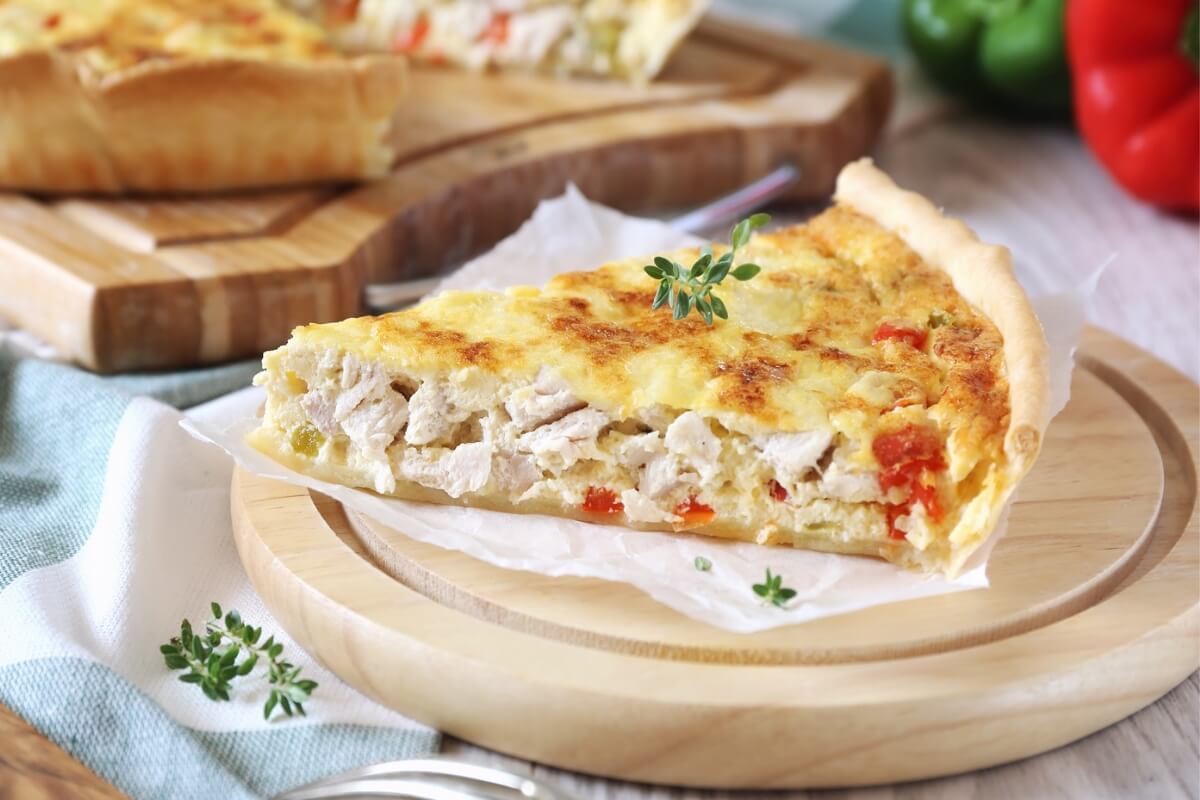 Quiche proteica di pollo con cuori di palma 