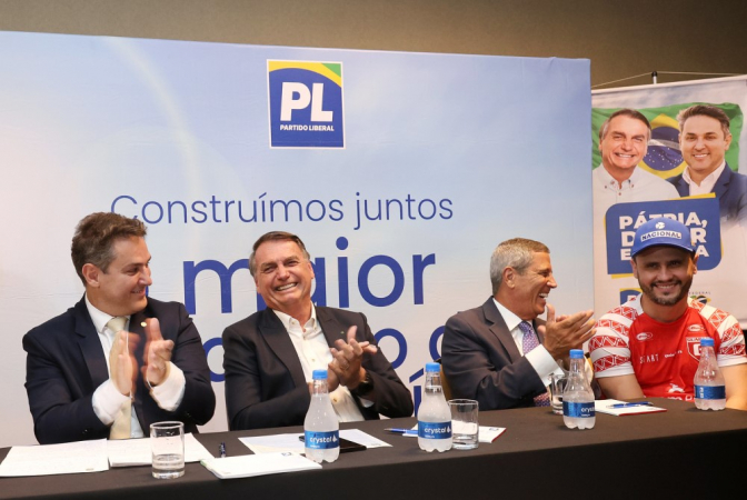 Coronel Zucco, Jair Bolsonaro, Braga Netto e Cleitinho em evento do PL