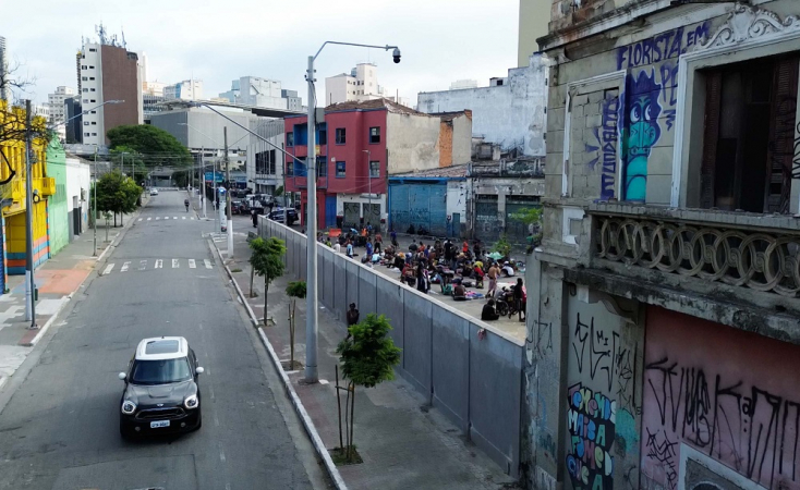 Vista da localidade conhecida como Cracolândia, na região do bairro Luz, no centro de São Paulo