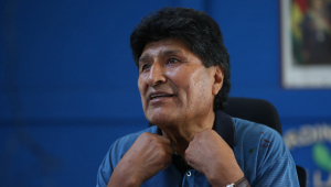 O ex-presidente da Bolívia, Evo Morales (2006-2019), durante uma entrevista à EFE