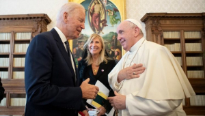 Papa Francisco em audiência com o presidente dos EUA, Joe Biden