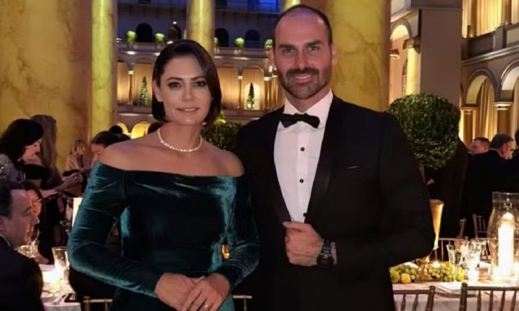 michelle bolsonaro e eduardo bolsonaro