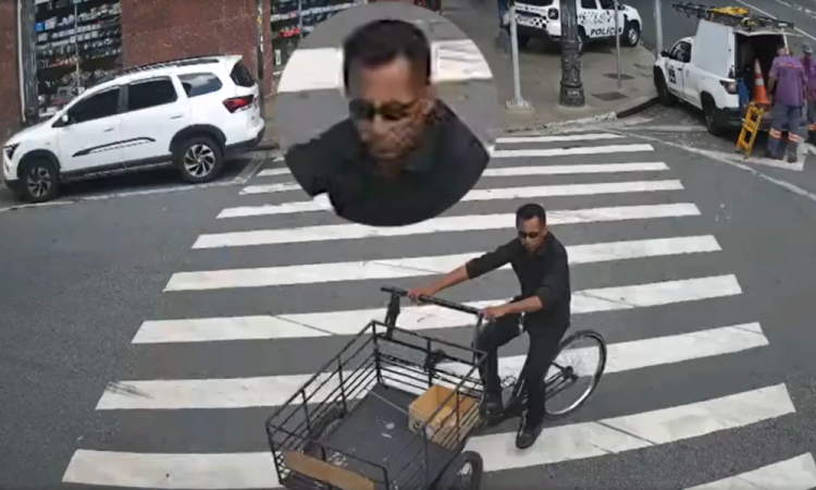 Fernando Bispo da Silva foi reconhecido enquanto pedalava na Rua 25 de Março