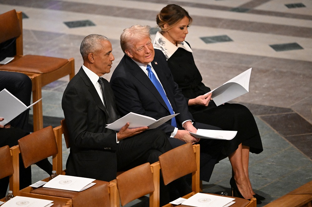 TRUMP-OBAMA-FUNERAL DE JIMMY CARTER