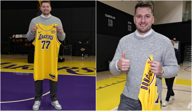 Luka Doncic é apresentado pelos Los Angeles Lakers após troca histórica com os Mavericks