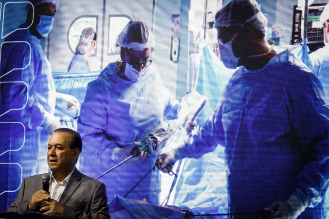 O Governador Tarcísio de Freitas se reúne, nesta quinta-feira (23) no Palácio dos Bandeirantes na zona sul da capital paulista