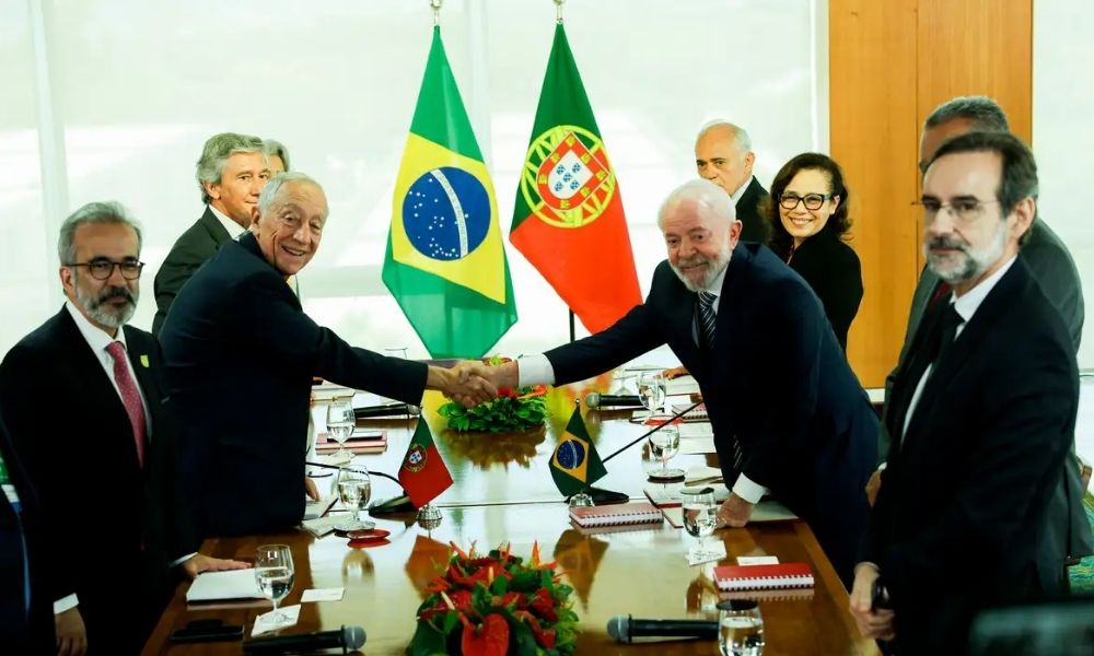 Lula e presidente de Portugal