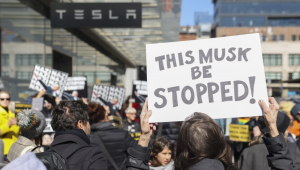 PROTESTO-MANIFESTAÇÃO-ELON MUSK-TESLA