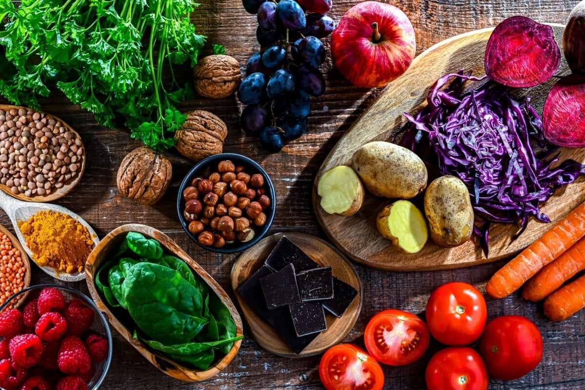 Os alimentos antioxidantes ajudam a manter a saúde