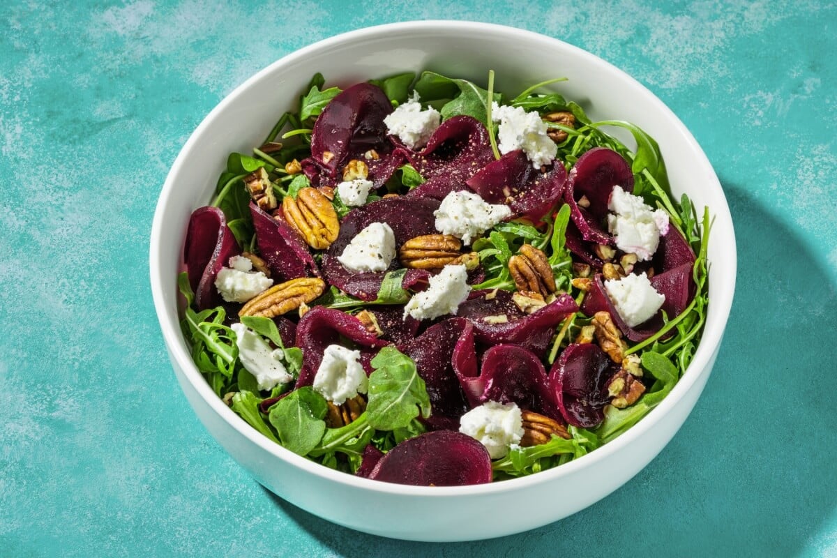 Salada de beterraba com rúcula 